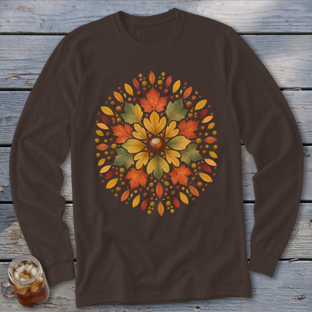Mountain Fall Mandala Long Sleeve Tee