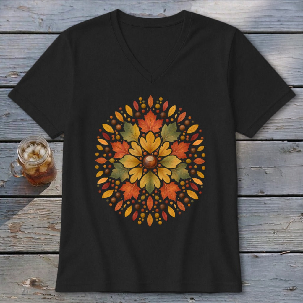 Mountain Fall Mandala V-neck