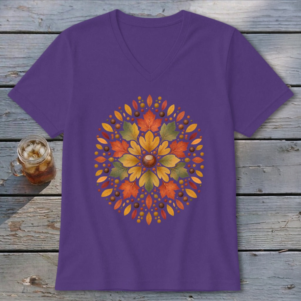 Mountain Fall Mandala V-neck