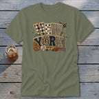 New York Faux Chenille Fall Patch Classic Tee