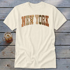 New York Faux Embroidery Letters Classic Tee