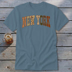 New York Faux Embroidery Letters Classic Tee