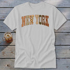 New York Faux Embroidery Letters Classic Tee