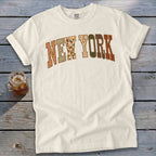 New York Faux Embroidery Letters Signature Tee