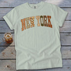 New York Faux Embroidery Letters Signature Tee