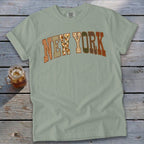 New York Faux Embroidery Letters Signature Tee
