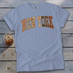 New York Faux Embroidery Letters Signature Tee