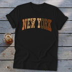 New York Faux Embroidery Letters Softstyle Tee