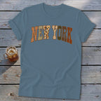 New York Faux Embroidery Letters Softstyle Tee