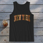 New York Faux Embroidery Letters Tank Top
