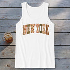 New York Faux Embroidery Letters Tank Top
