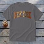 New York Faux Embroidery Letters Youth Tee