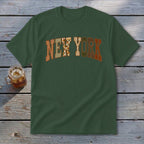 New York Faux Embroidery Letters Youth Tee