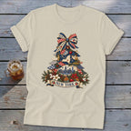 New York Faux Patchwork Christmas Tree Softstyle Tee