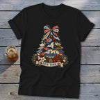 New York Faux Patchwork Christmas Tree Softstyle Tee