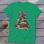New York Faux Patchwork Christmas Tree Softstyle Tee