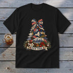 New York Faux Patchwork Christmas Tree Youth Tee
