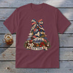 New York Faux Patchwork Christmas Tree Youth Tee