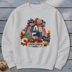 New York Faux Patchwork Pumpkin Sweatshirt