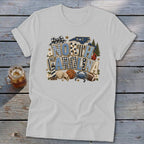 North Carolina Faux Chenille Fall Patch Softstyle Tee