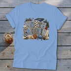 North Carolina Faux Chenille Fall Patch Softstyle Tee