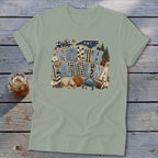 North Carolina Faux Chenille Fall Patch Softstyle Tee