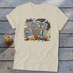 North Carolina Faux Chenille Fall Patch Softstyle Tee