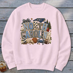 North Carolina Faux Chenille Fall Patch Sweatshirt