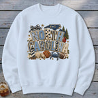North Carolina Faux Chenille Fall Patch Sweatshirt