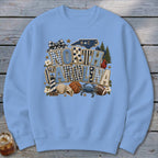 North Carolina Faux Chenille Fall Patch Sweatshirt