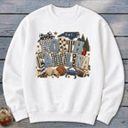 North Carolina Faux Chenille Fall Patch Sweatshirt