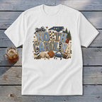 North Carolina Faux Chenille Fall Patch Youth Tee