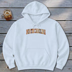 North Carolina Faux Embroidery Letters Hoodie