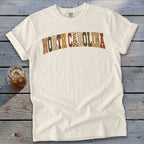 North Carolina Faux Embroidery Letters Signature Tee