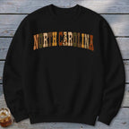 North Carolina Faux Embroidery Letters Sweatshirt