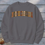 North Carolina Faux Embroidery Letters Sweatshirt