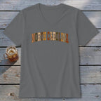 North Carolina Faux Embroidery Letters V-neck