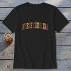 North Carolina Faux Embroidery Letters V-neck