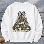 North Carolina Faux Patchwork Christmas Tree Sweatshirt