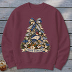 North Carolina Faux Patchwork Christmas Tree Sweatshirt