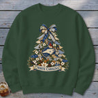 North Carolina Faux Patchwork Christmas Tree Sweatshirt