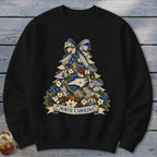 North Carolina Faux Patchwork Christmas Tree Sweatshirt