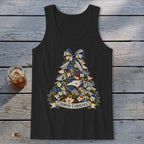North Carolina Faux Patchwork Christmas Tree Tank Top