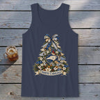 North Carolina Faux Patchwork Christmas Tree Tank Top