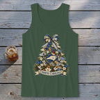 North Carolina Faux Patchwork Christmas Tree Tank Top
