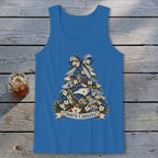 North Carolina Faux Patchwork Christmas Tree Tank Top