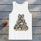 North Carolina Faux Patchwork Christmas Tree Tank Top