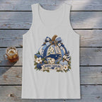 North Carolina Faux Patchwork Pumpkin Tank Top