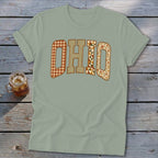 Ohio Faux Embroidery Letters Softstyle Tee