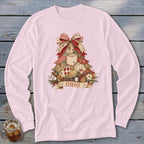 Ohio Faux Patchwork Christmas Tree Long Sleeve Tee